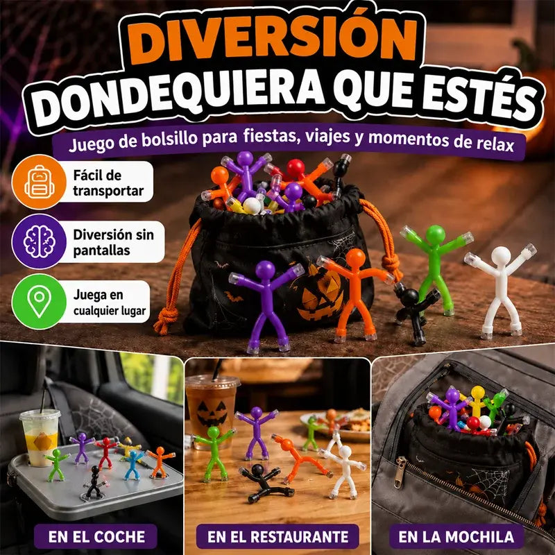 🔮 Mini Imán Figuras de Palitos – Juguete Antiestrés Magnético, Adorno para Nevera, Colorido y Divertido 🧲