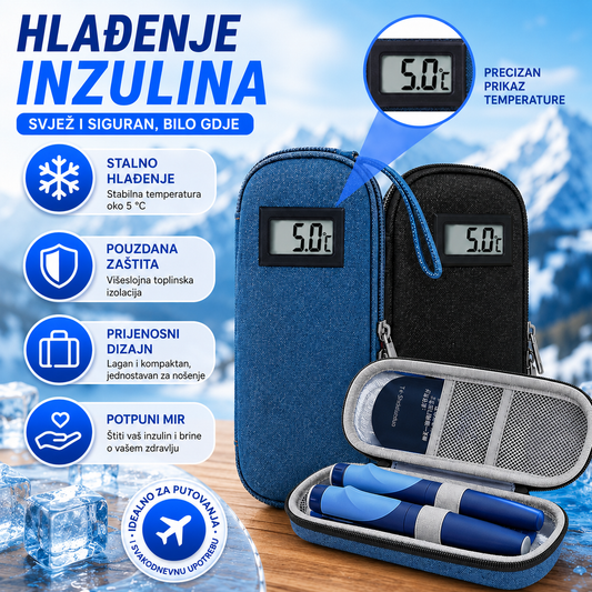 ❄️✈️Prijenosni hladnjak za inzulin s indikatorom temperature