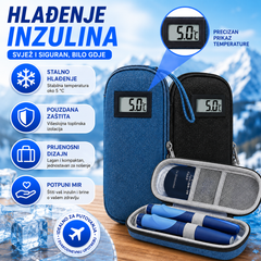 ❄️✈️Prijenosni hladnjak za inzulin s indikatorom temperature