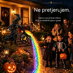 🧙‍♀️🎃LED vrtna svjetiljka u obliku vještičkog kotla – zadivljujući vanjski ukrasi 🔮✨