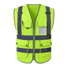 🦺 Chaleco de seguridad reflectante multibolsillos: ¡Máxima visibilidad de 360° y practicidad para cualquier entorno de trabajo!