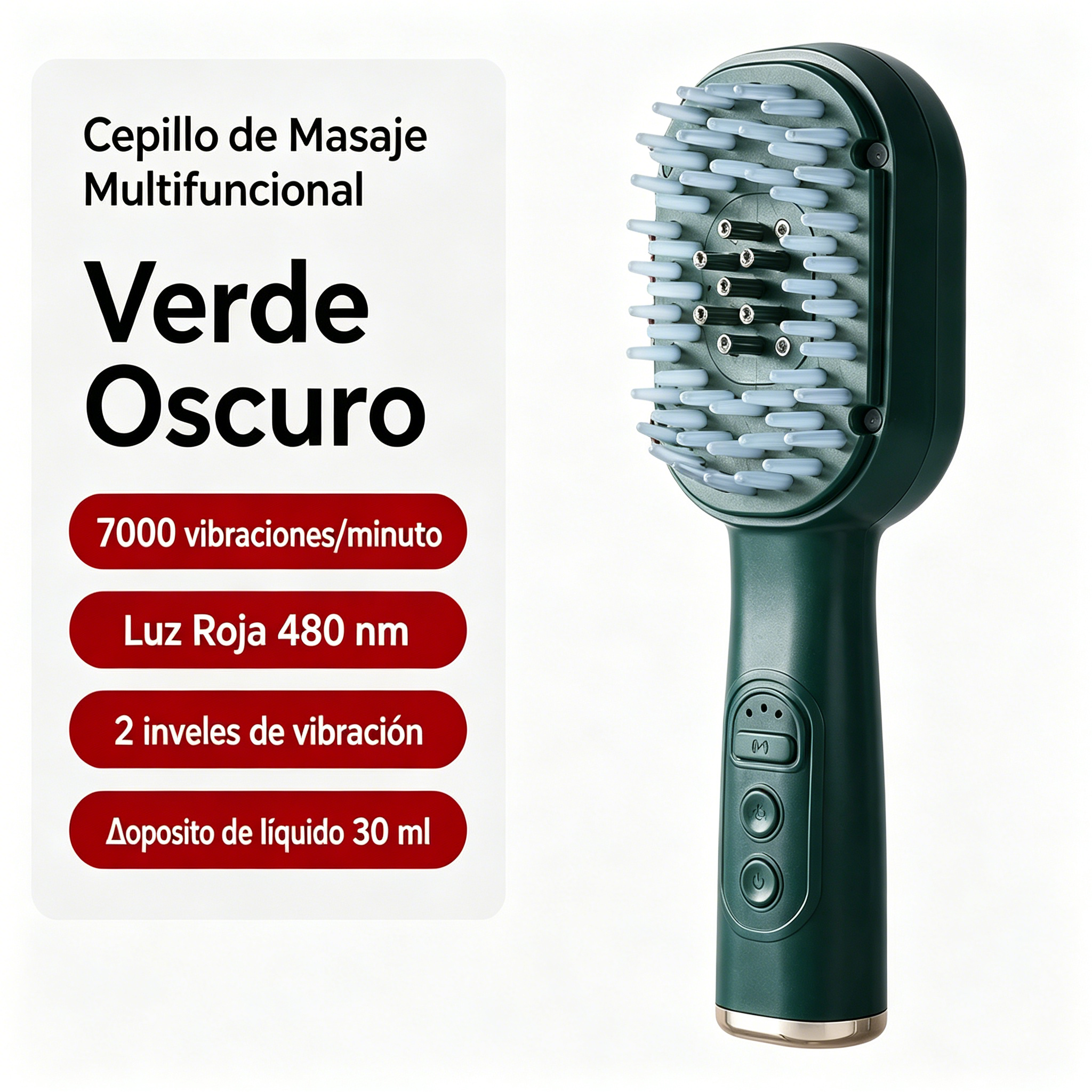 💆‍♀️Peine masajeador del cuero cabelludo, aplicador multifuncional de aceites esenciales y dispositivo para el crecimiento del cabello.