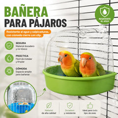 🔥🐦Bañera para pájaros, accesorios para jaulas de pájaros
