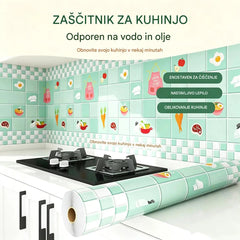 Nalepke za kuhinjo, odporne na olje, vodoodporne samolepilne tapete, zaščita za pult.