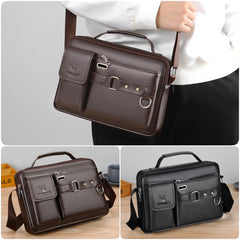 🔥🤵🤵 2025 Nuevo bolso de hombro de cuero genuino para hombre retro de moda