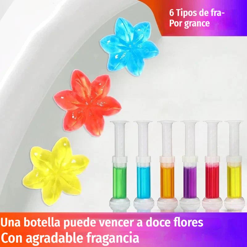 🔥Gel limpiador de inodoros con aroma a flores, desodorizante y desinfectante
