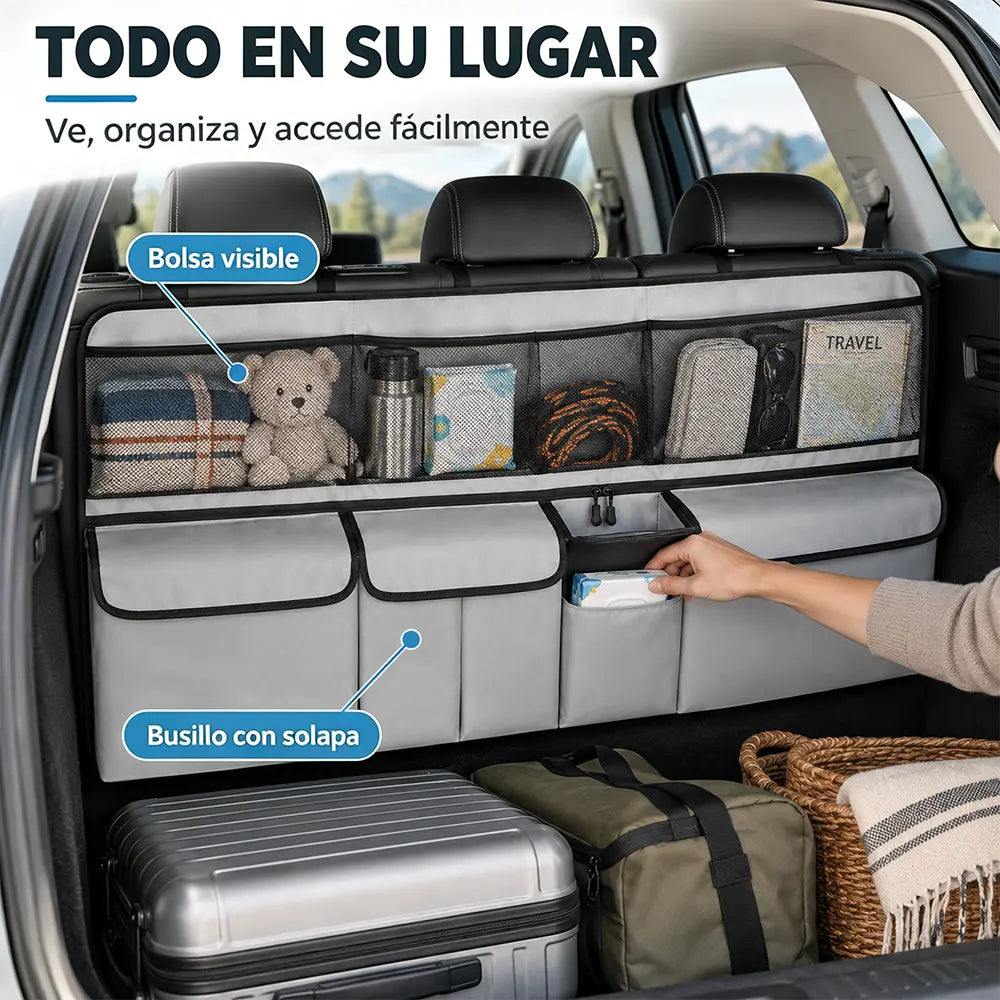 🚗📦 Bolsa de almacenamiento para maletero de coche | Gran capacidad, resistente y duradera, puede almacenar herramientas y accesorios para colgar.