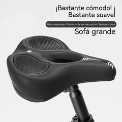 🚲Sillín de bicicleta de silicona engrosada: relleno de espuma de alta densidad 🧽, alivia el dolor 💆‍♂️, proporciona absorción de impactos 🔨, adecuado para bicicletas de montaña 🚵‍♂️ y bicicletas de carretera 🚴‍♀️