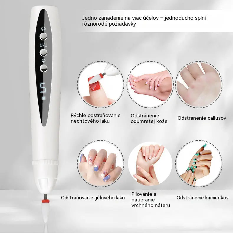 💅✨Prenosná elektrická brúska na nechty 2 v 1 s UV lampou