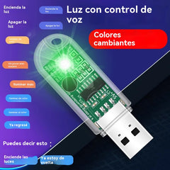 Luz USB controlada por voz con tecnología de IA