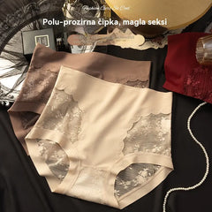 【Set od 5 dijelova】【40-80kg】Ženske visokoelastične bešavne čipkaste gaćice za kontrolu trbuha, oblikovanje stražnjice i podizanje--Po jedan od svake boje