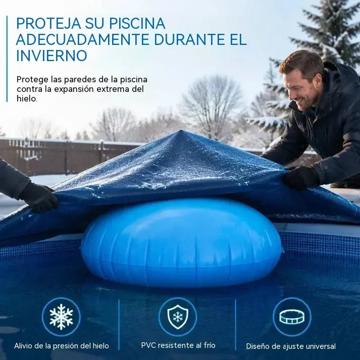 📢📢1 juego 31 euro⏰Cojín de aire para invernaje de piscinas redondas inflables: alivia la presión del hielo y protege la piscina en invierno 🏊