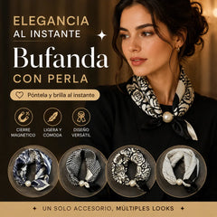 🏆🔥Nuevo diseño 2026【🔥4 piezas】✨ Crea un look encantador sin esfuerzo: Bufanda con cierre magnético de perlas🧣