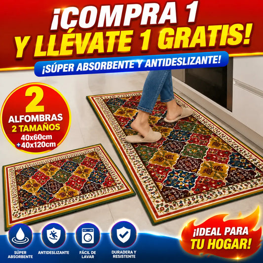 🔥【Compra uno y llévate otro gratis, 40×60 + 40×120 cm】🏠💧Alfombra súper absorbente, antideslizante y de secado rápido, imprescindible para el hogar.