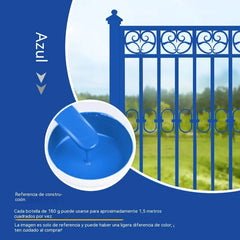 【Compra 1 y llévate 1 gratis】Pintura metálica a base de agua, pintura antioxidante, pintura para renovación de puertas y barandillas de hierro forjado con pincel incorporado.