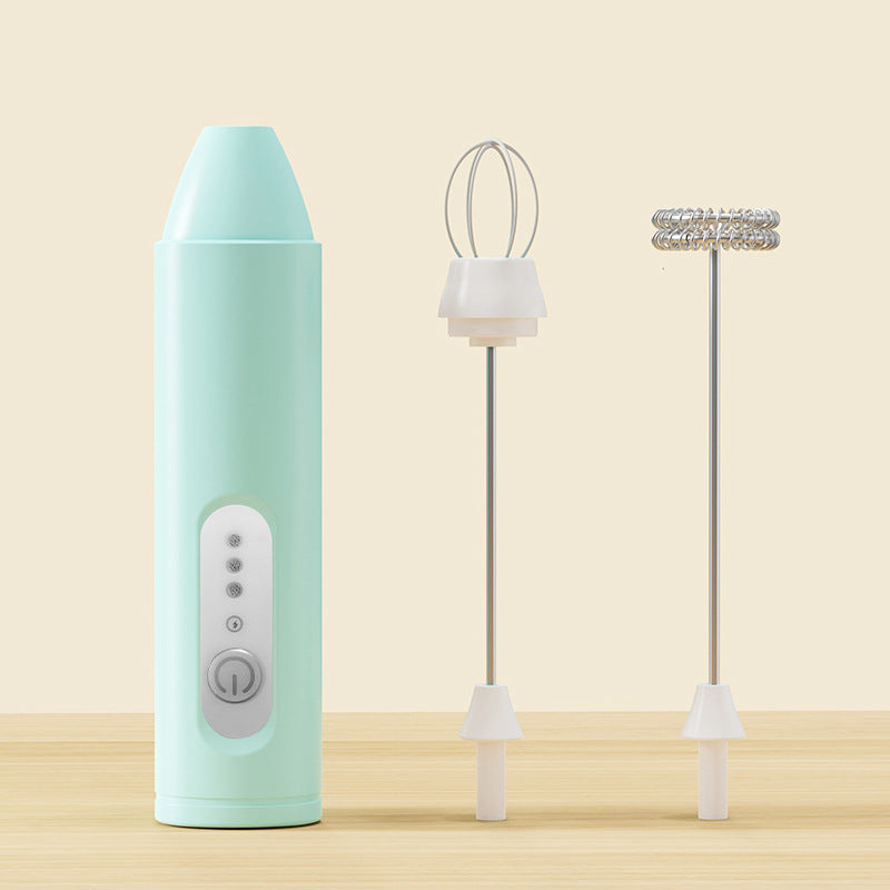 ✨Máquina multifuncional recargable 2 en 1 para hacer espuma y batir huevos, ideal para el hogar.
