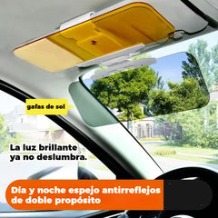🔥🚗 Parasol para coche, espejo retrovisor para coche de día y de noche con protección anti-luces altas