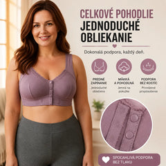 (3 kusy)【45kg-155kg】💕🎁Veľká priedušná podprsenka z mäkkej bavlny s gombíkmi vpredu