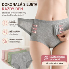💖Poslední den s 50% slevou 【6dílná sada】Spodní prádlo s vysokým pasem a zvednutím boků, prémiová bavlna✨️ (40-100 kg)