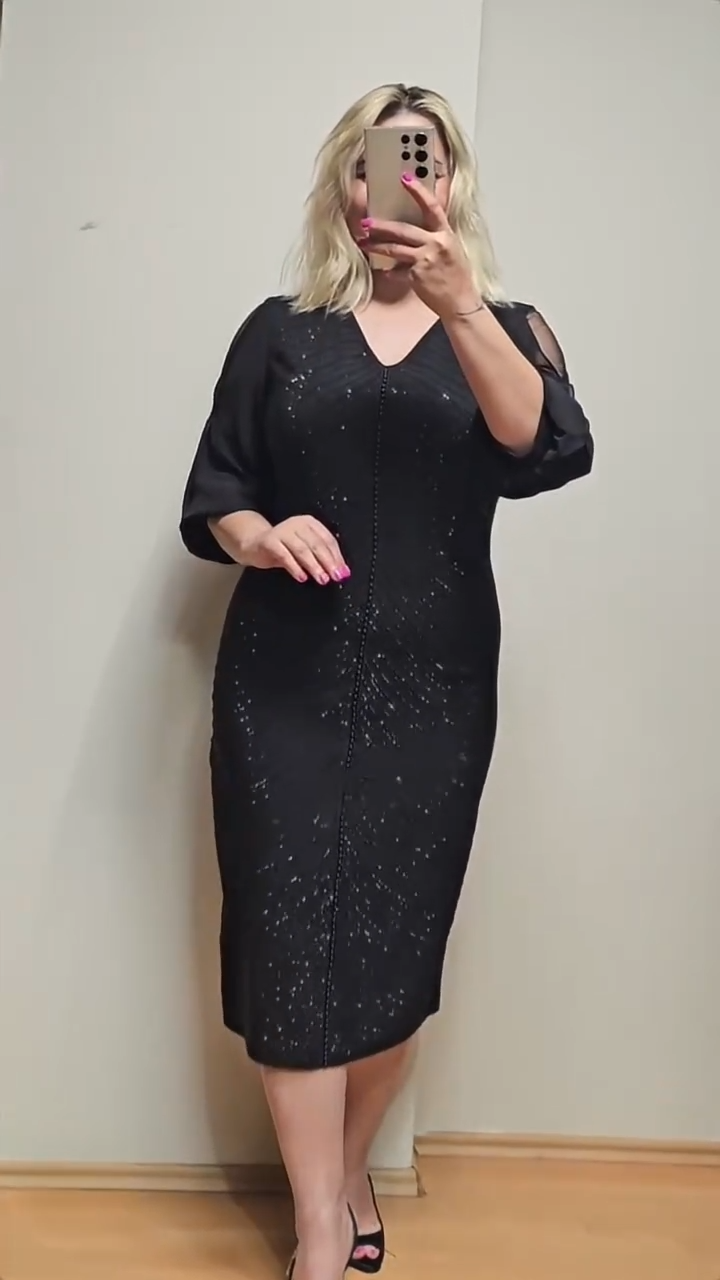 🔥Oferta por tiempo limitado 🔥【S-5XL】Vestido midi elegante y moderno con mangas de tul