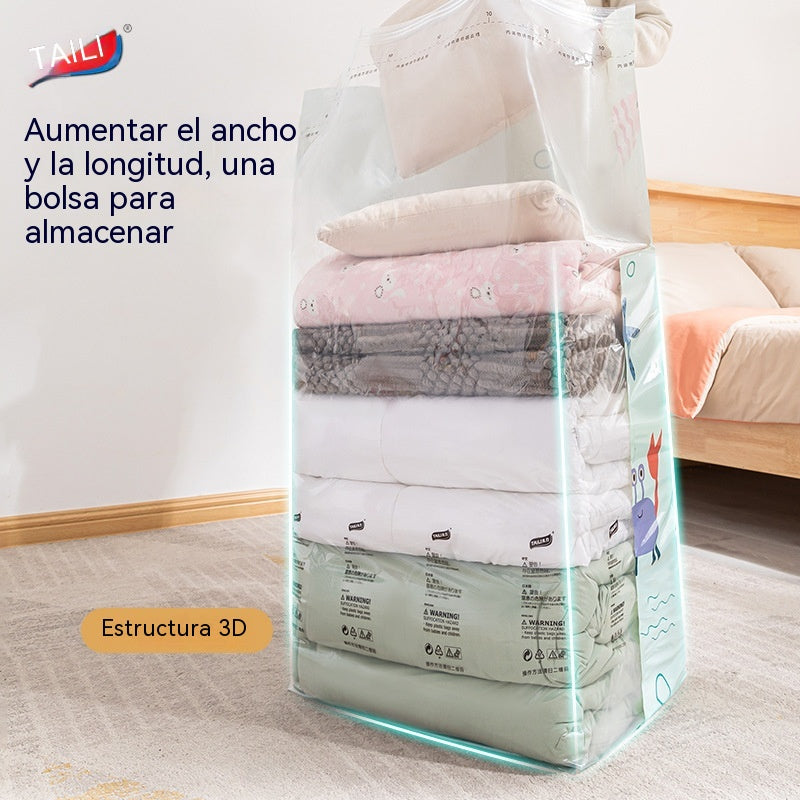 🧳✨【50*65*30cm】【Juego de 5 piezas】🏠✨ Bolsas de almacenamiento de compresión al vacío de gran capacidad que no requieren inflado de aire, lo que facilita y agiliza el almacenamiento