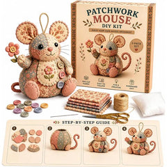 🧵Kit de costura artesanal de peluche de ratón vintage