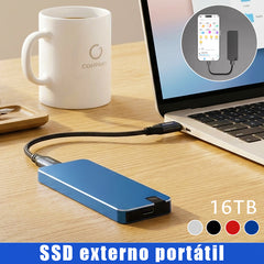 🎉【🔥Más de 9999+ vendidos】【16TB】Disco duro portátil de transferencia ultrarrápida de 150 M/S
