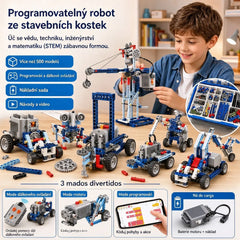 【Poslední den: 50% sleva】🤖🧩【312 dílů】Stavebnicová sada programovatelného robota, kompatibilní s LEGO
