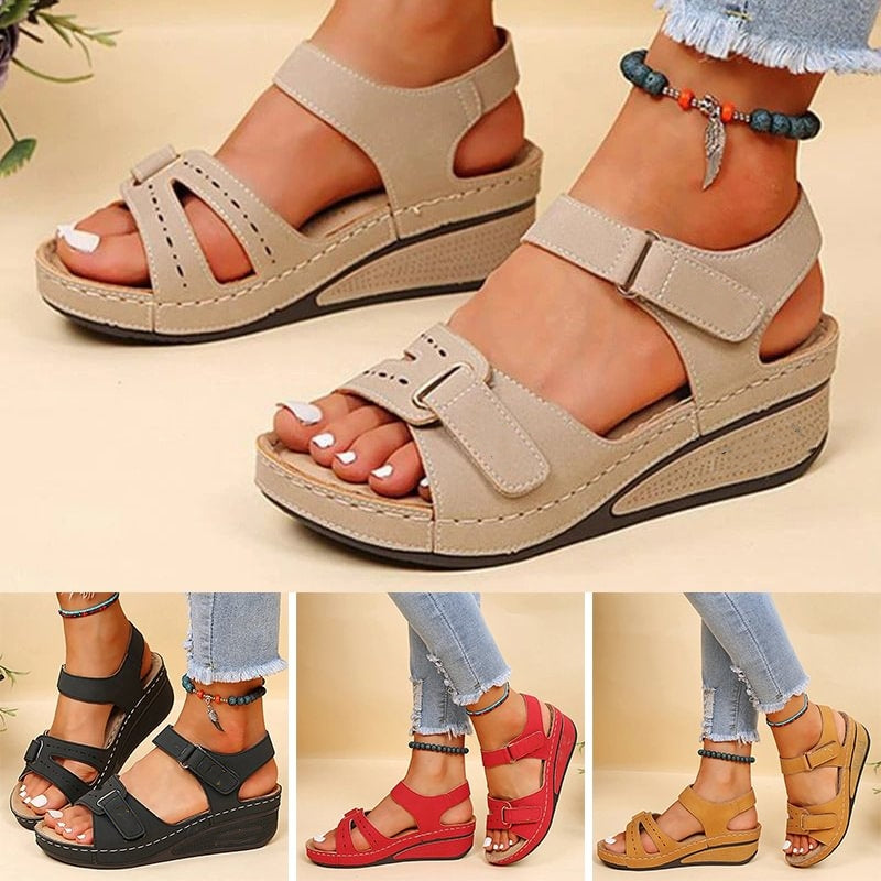 😍😍【35-43】Sandalias de cuña informales de verano con suela gruesa