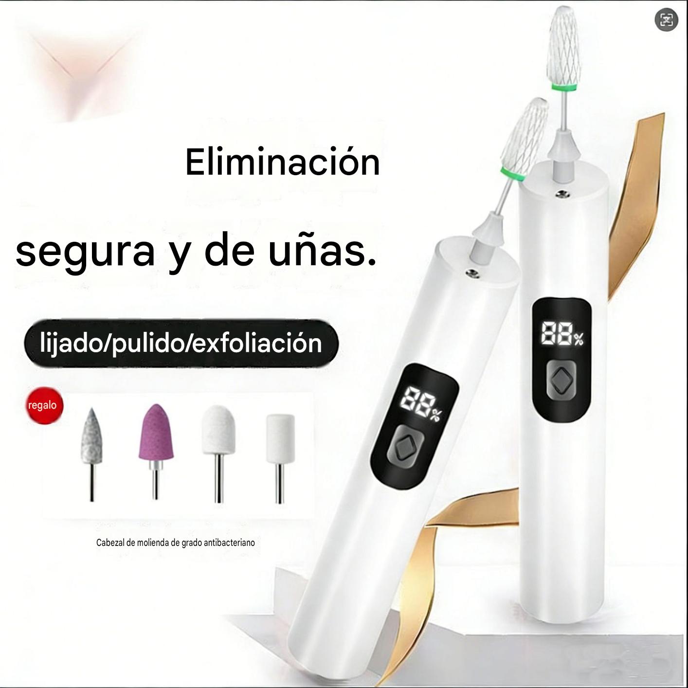 🥳¡OFERTA ESPECIAL 2026!🥳💞¡Más de 50.000 unidades vendidas!💅✨ ¡50% de descuento! Pulidora de uñas eléctrica profesional: alisa las uñas gruesas, pantalla con 99 velocidades. Múltiples cabezales para dar forma y pulir. ¡Salón en casa! 🌟💎