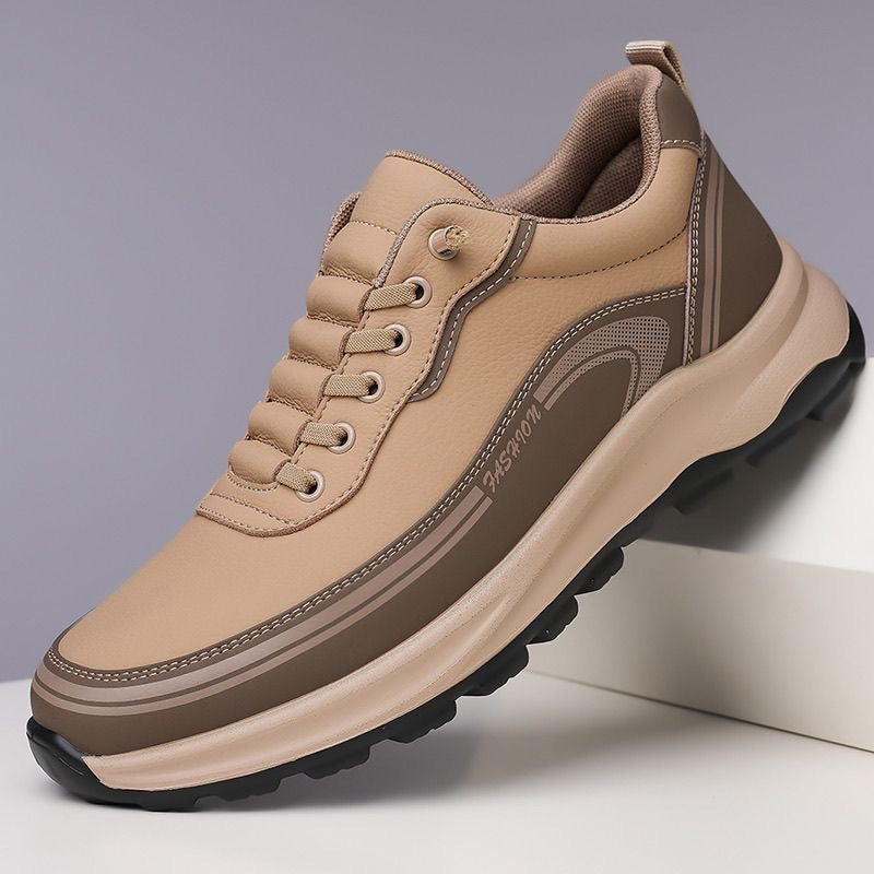 😎 [39-45] Zapatillas deportivas fabricadas en piel resistente al agua y a la suciedad, con suelas suaves para máxima comodidad.