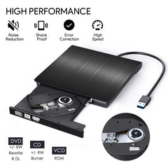 📢📢¡50% de descuento! 💿💻 Lector de CD/DVD Externo – Plug & Play, Portátil y Compatible con Mac/Windows