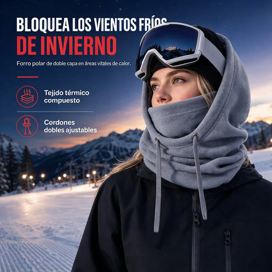 ❄️🧣 Zimní termobalaclava z fleece | Silná větruodolná kukla pro lyžování, cyklistiku, moto a outdoor 🏍️🚴‍♂️
