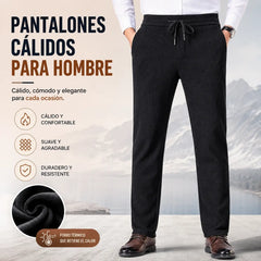 👖【L-5XL】Terciopelo de otoño e invierno más pantalones deportivos de terciopelo para hombre, pantalones casuales sueltos