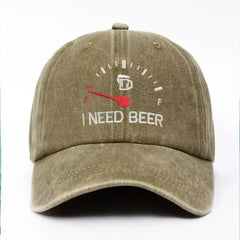 🔥 ZADNJI DAN S 50% POPUSTOM - 🍺 Vezena kapa "POTREBUJEM PIVO" - Unisex spominska kapa 🧢