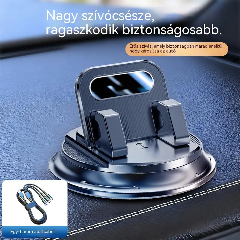 🎯 50% KEDVEZMÉNY MINDENRE! Forgatható telefontartó – Biztonságos műszerfalra rögzítés, nagy tapadású gumi 🧭🔄 【Minőség garantált】