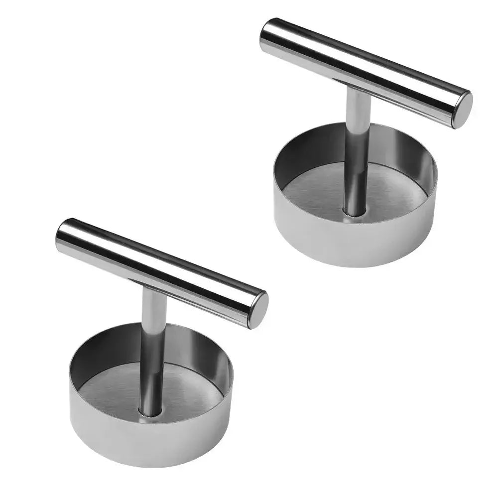 🍔 【Compra 1 y llévate 1 gratis】Molde prensador de acero inoxidable – Herramienta multiusos para hamburguesas, albóndigas, onigiri y empanadas ✨
