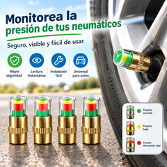 🔥2 juegos🔥🚗 Tapones Indicadores de Presión para Neumáticos | Monitor Externo de Presión de Aire con Aviso Visual