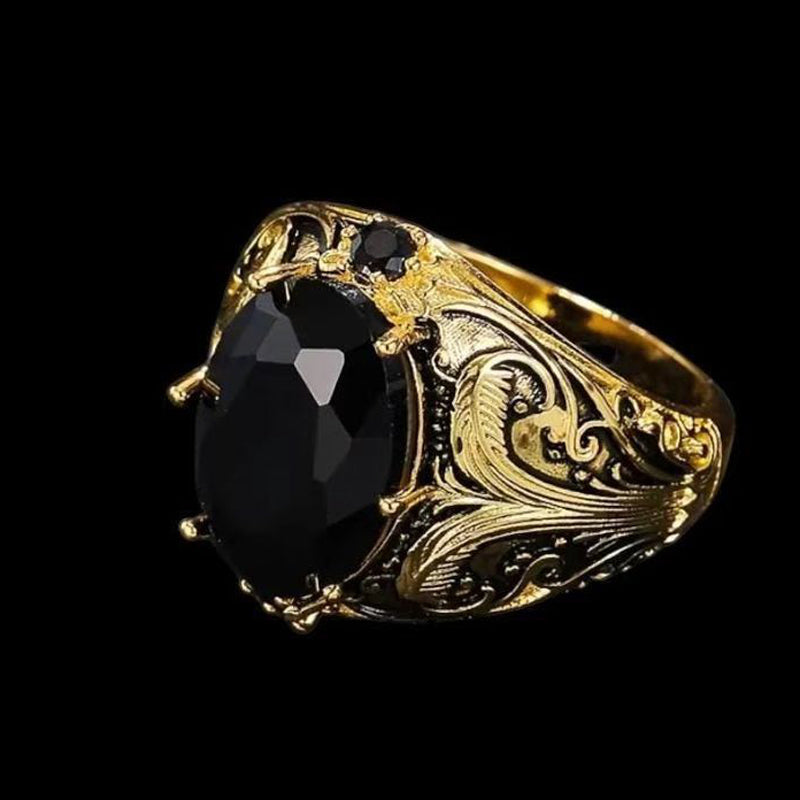 🖤🔥💍【Más vendido】🔥 Anillo vintage de lujo 💫 Anillo con piedra preciosa