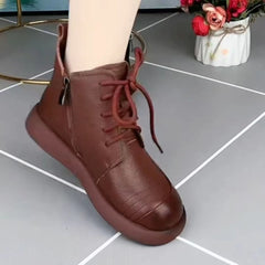 🔥【35-40】Botas ortopédicas de cuero para mujer, tallas grandes, 2025