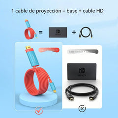 Cable de transmisión USB Tipo-C a HDMI, 4K/30Hz, 2 metros.