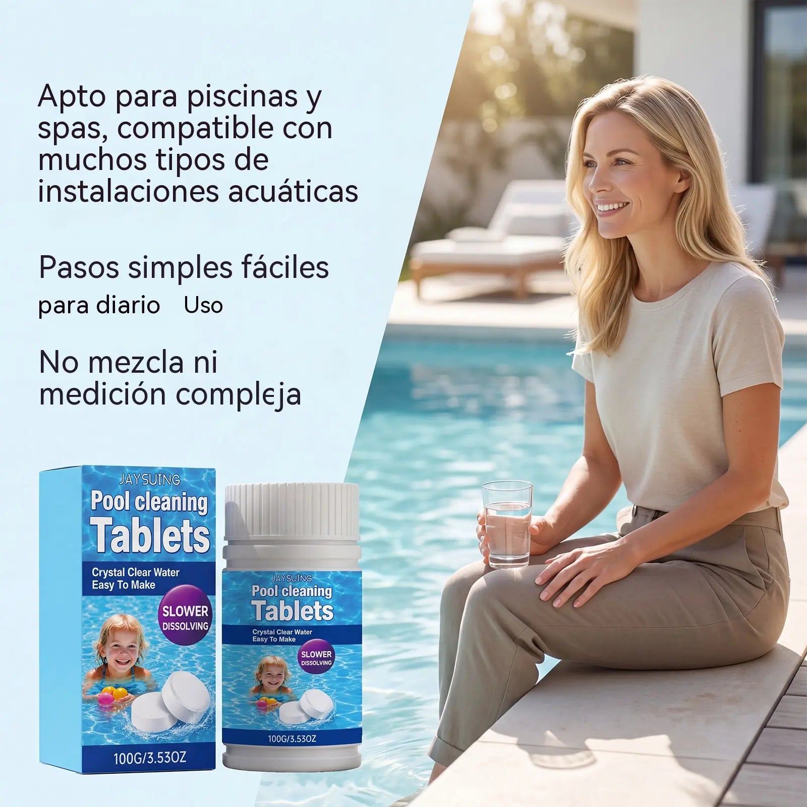 30%OFF🔥Compre 1 y obtenga 1 gratis（2 botella）Pastillas efervescentes para la limpieza de piscinas