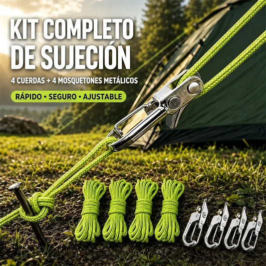 🔧🏕️ Napenjalec vrvi brez vozlov s škripcem | Hitra nastavitev za šotore, tende in zunanjo opremo