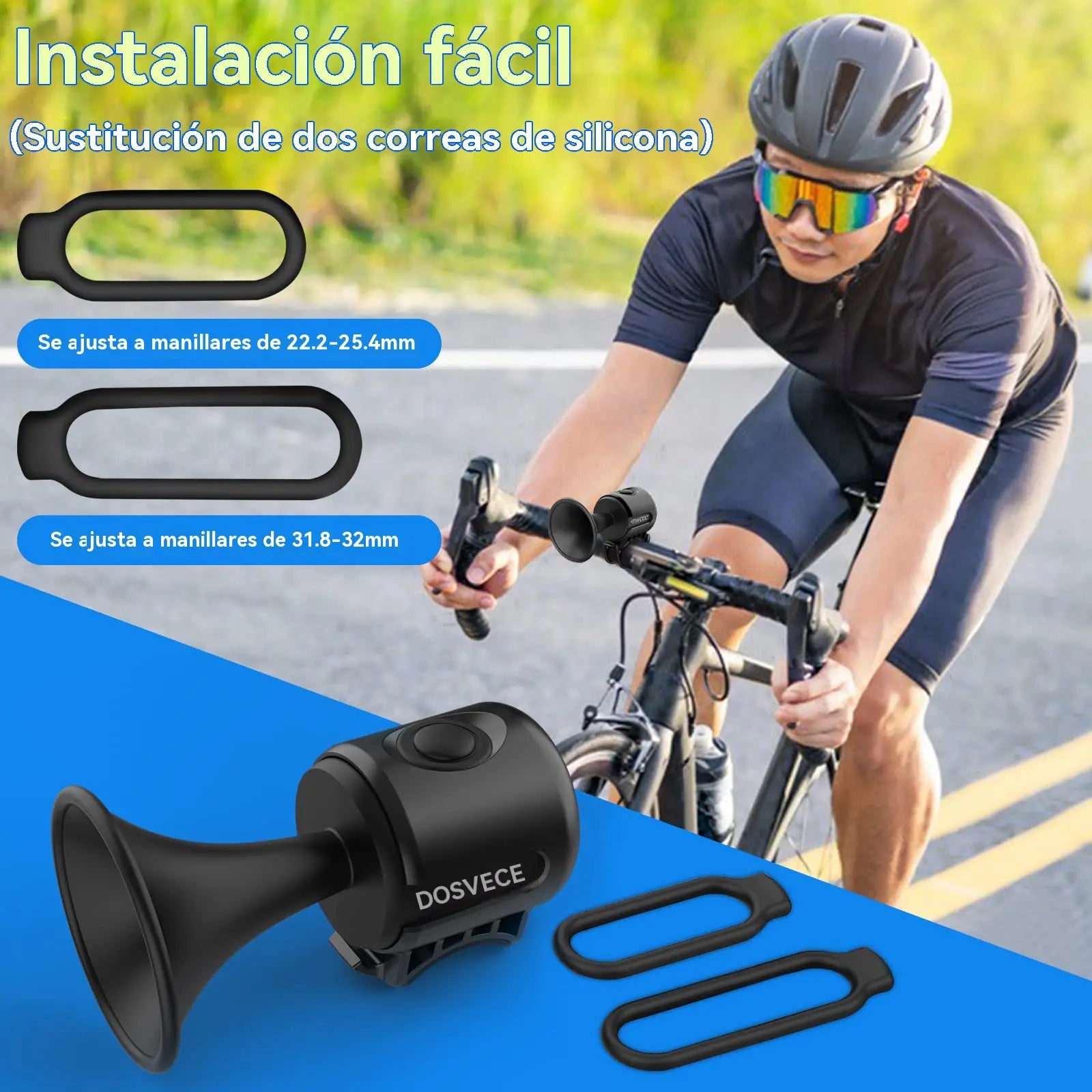 🚴🔔🔊Timbre de bicicleta eléctrico, timbre eléctrico para equipo de ciclismo con alto volumen