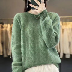 【S-3XL】 🤩Nuevo suéter de punto suave con cuello redondo y cuello redondo de invierno