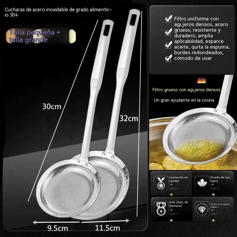 💥 2 piezas 28 euro🥣 Colador de malla fina de acero inoxidable – Acero inoxidable 304 – Resistente a la corrosión y duradero para la cocina