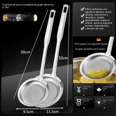 💥 2 piezas 28 euro🥣 Colador de malla fina de acero inoxidable – Acero inoxidable 304 – Resistente a la corrosión y duradero para la cocina