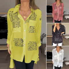 ¡Destaca con Estilo! Camisa de Manga Larga con Estampado de Moda para Mujer