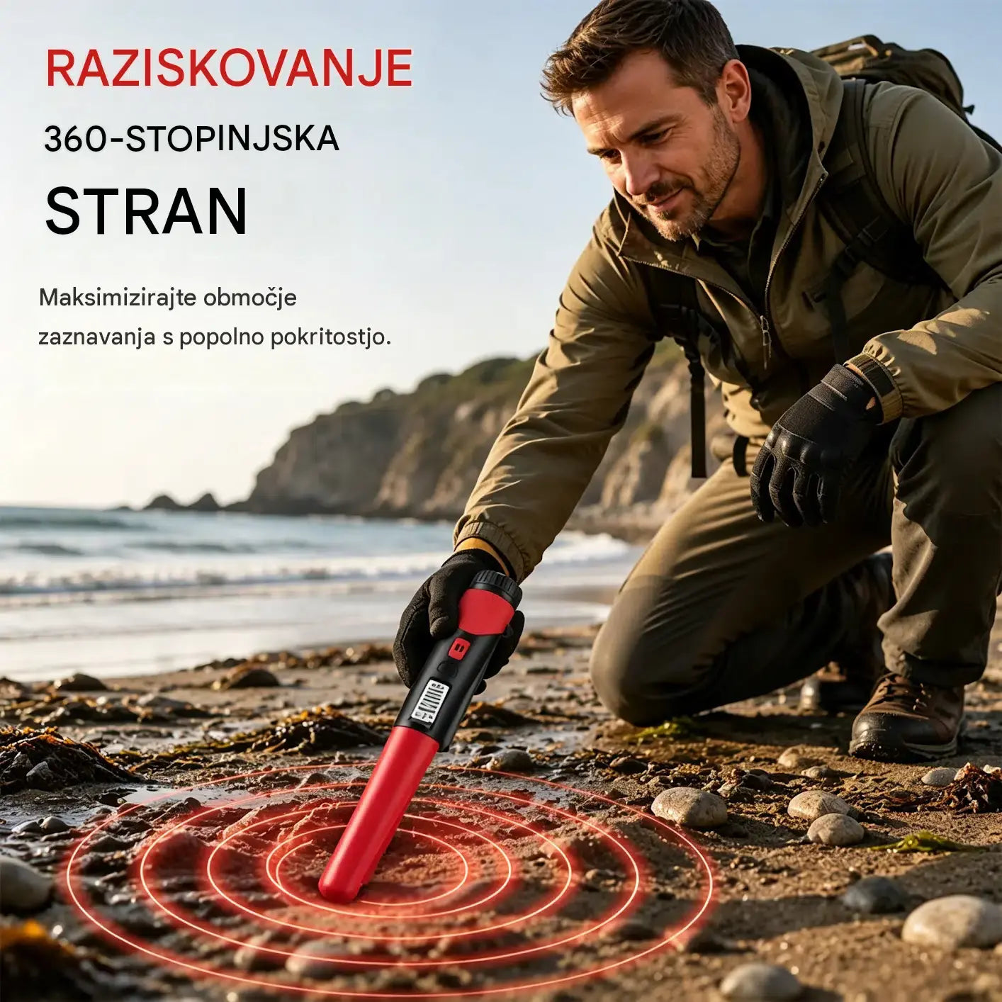 🔎⛏️Prenosni detektor kovin z LCD zaslonom