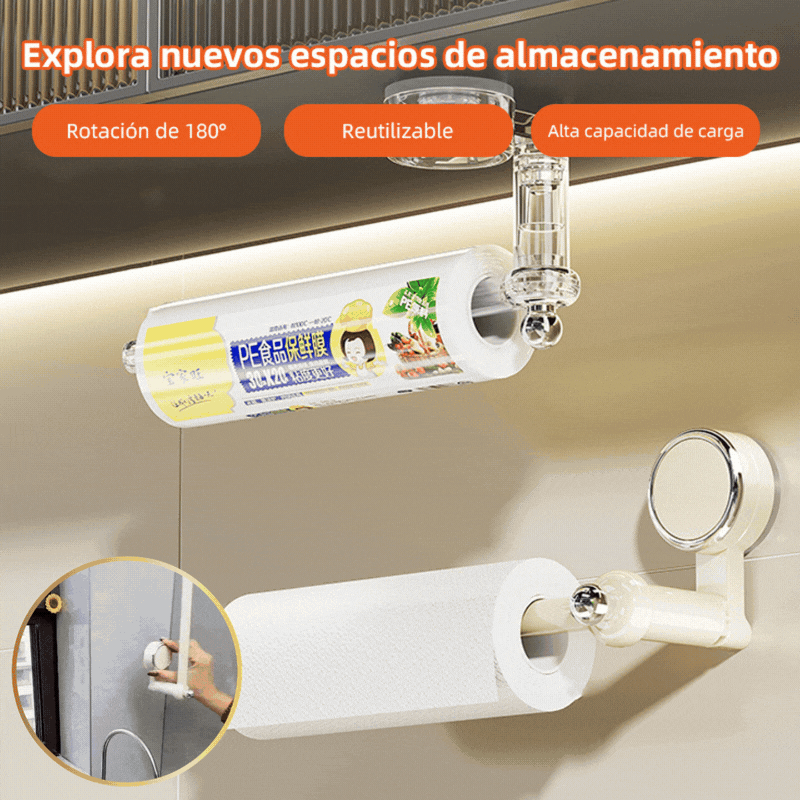 Varilla colgante con ventosa multifuncional